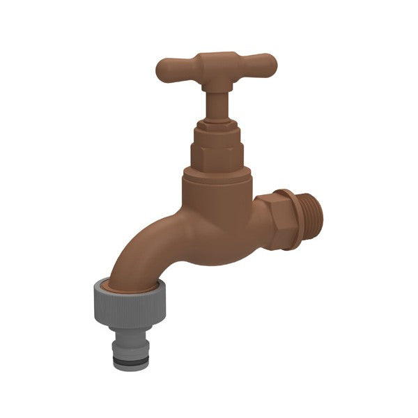 Pro Close Garden Tap 15mm 3/4inch + Tail pkt 10