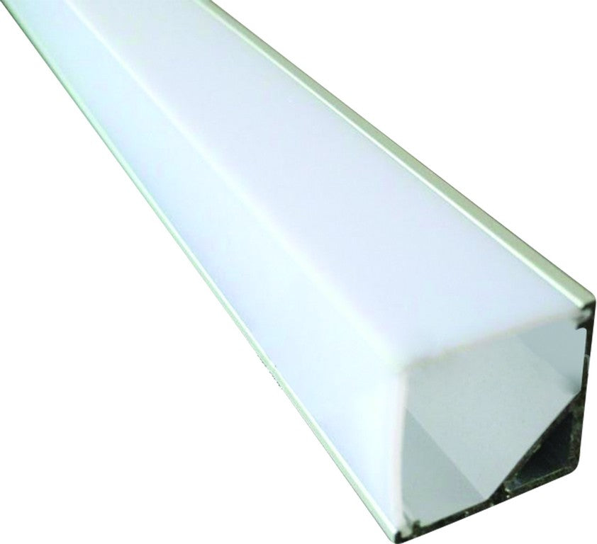 Square Corner Profile With Opal Matte Diffuser 2 Meter Lengt