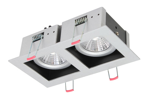 Xin Rectangular Downlight LED 2x6.5w Silver 4000K