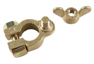 MARINE WINGNUT BATTERY TERMINAL BRASS /2 (P+N)