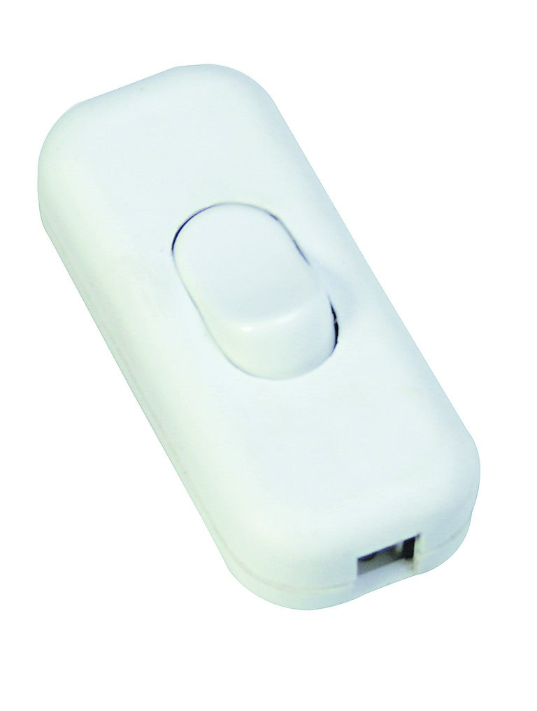 In-Line White Rocker Switch 2Amp