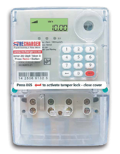 Recharger Single Phase Electricity Meter