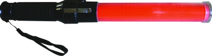 3.75W/1500MA, RECHARGABLE LED POLICE BATON, RED, ON/OFF AND