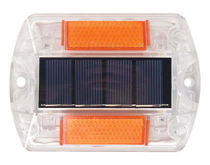Solar Road Stud Light Yellow 4 X Led 102X82X23