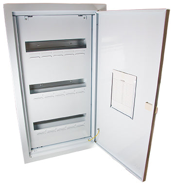 White Steel Din Db Surf 3X16(48)-Way With Door