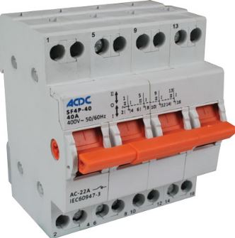 4P 40A Din Changeover Switch