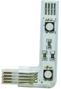 LEFT BEND CONNECTOR 2LED WHITE