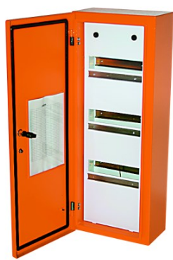 1x16 WAY IND STEEL SURF DIN DB IP54 ORANGE