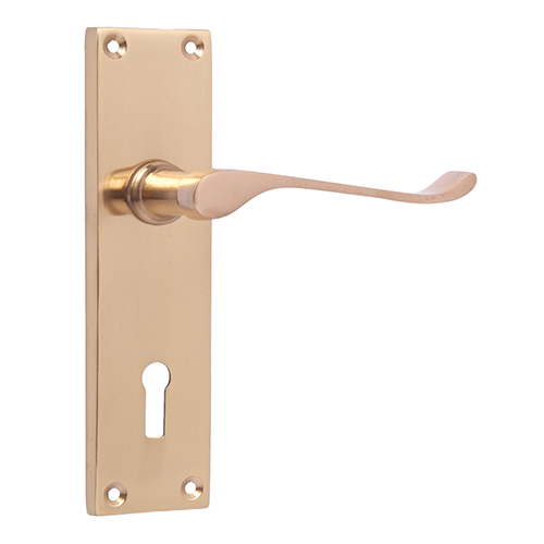 Smyrna Lever On Backplate KEY BR (Blister) Door Handle