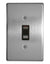 Load image into Gallery viewer, 1-Lever 1-Way Switch 2X4 C/W Silver Steel Cover Plate
