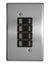 Load image into Gallery viewer, 4-LEVER 1-WAY SWITCH 2x4 C/W SILVER STEEL COVER PLATE
