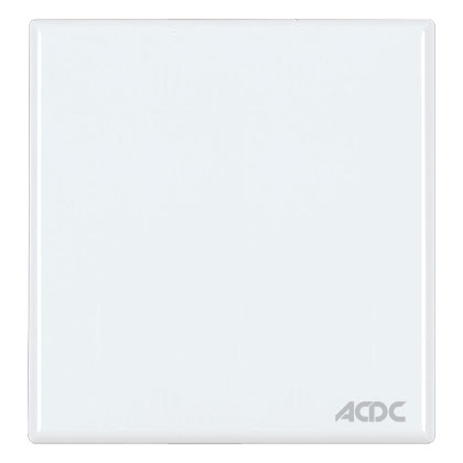 Blank White Steel Cover Plate 4X4