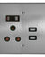 Load image into Gallery viewer, 16A SWITCHED SOCKET 4X4 + USB C/W SILVER STEEL COVER PLATE
