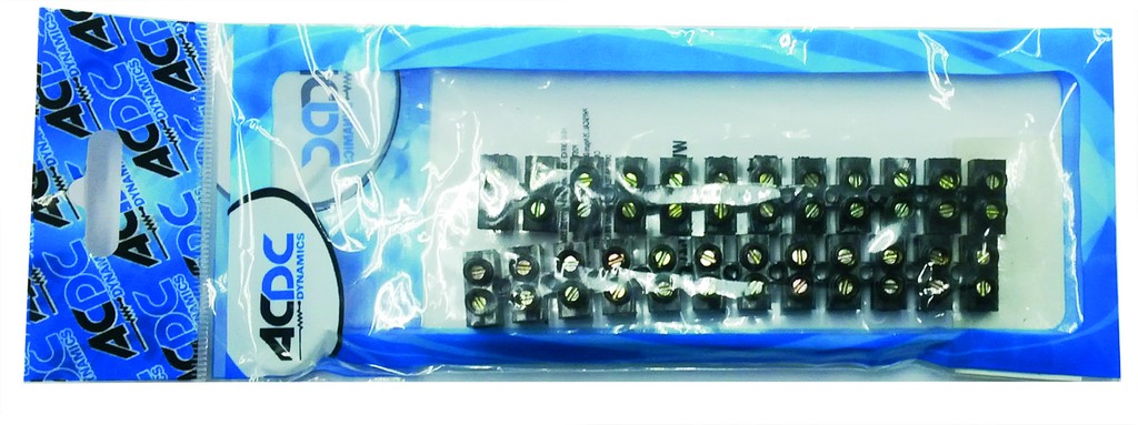 16Mm 30A Black 12Way Strip Connector / 1 Per Pack In Blister