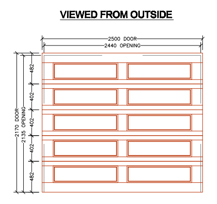 10 Panel Single Marine Ply Tech Garage Door