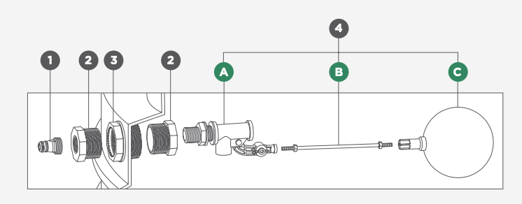 JoJo Water Tank Float Valve Kit