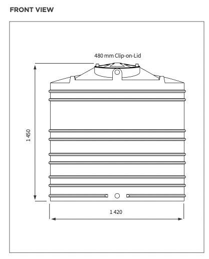 JoJo Standard Vertical Water Tank 2000L