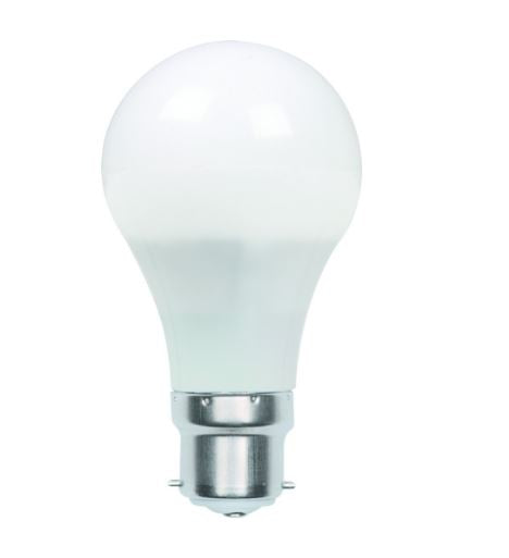 110-240Vac 7W Warm White Led Bulb B22 2700K