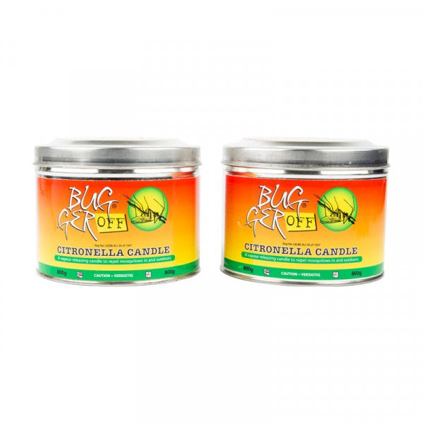 Bugger Off Citronella Candle 2 x 800g twin pack