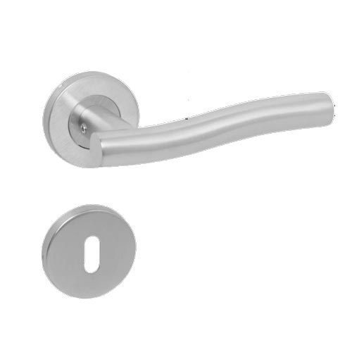 Kasos Lever On Rose KEY Gr201 SS (Blister) Door Handle