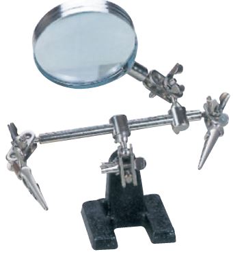 Magnifying Glass With Holding Spring Clips