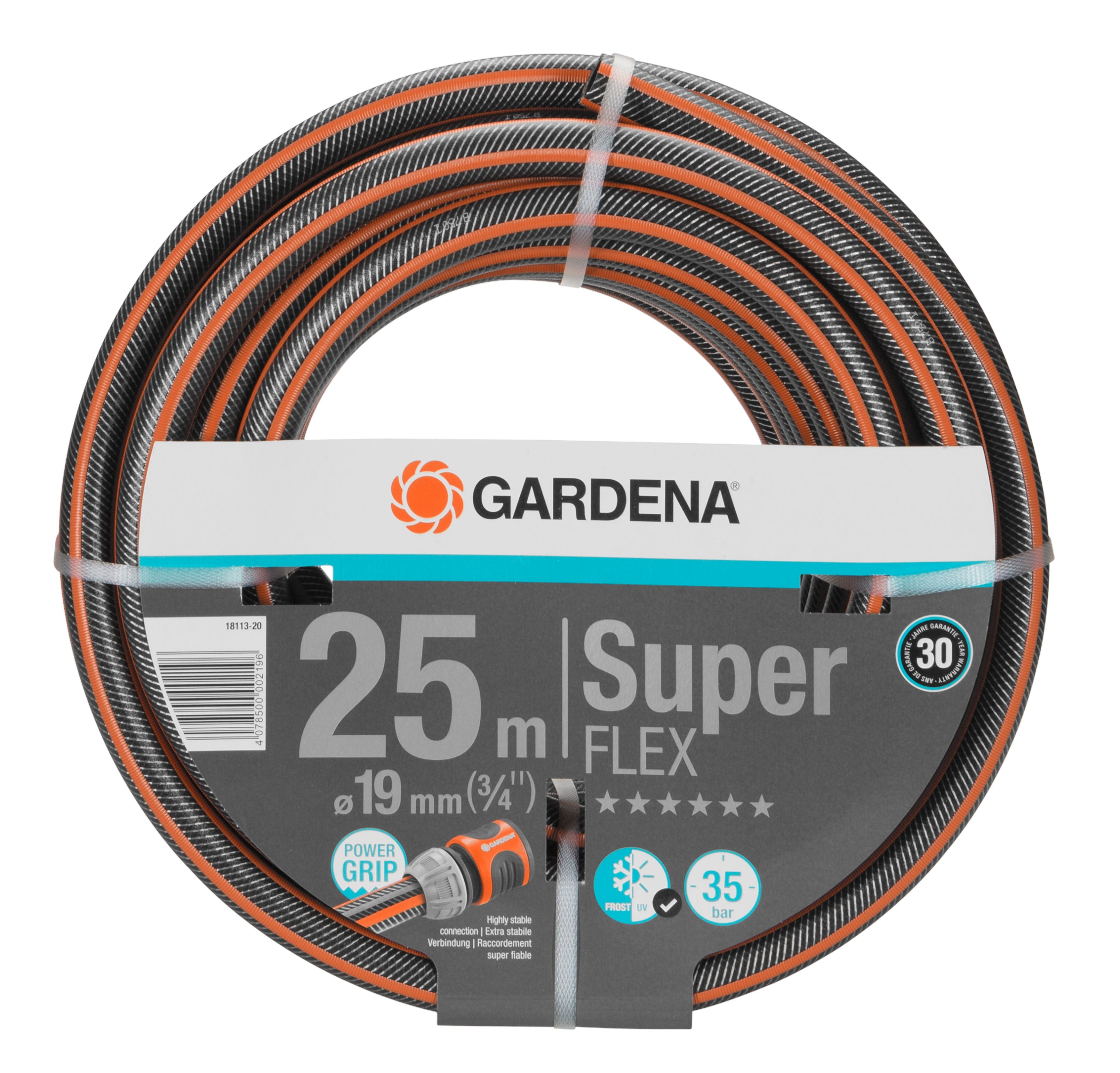 GARDENA Premium SuperFLEX Hose 19mm  (3/4") x 25m