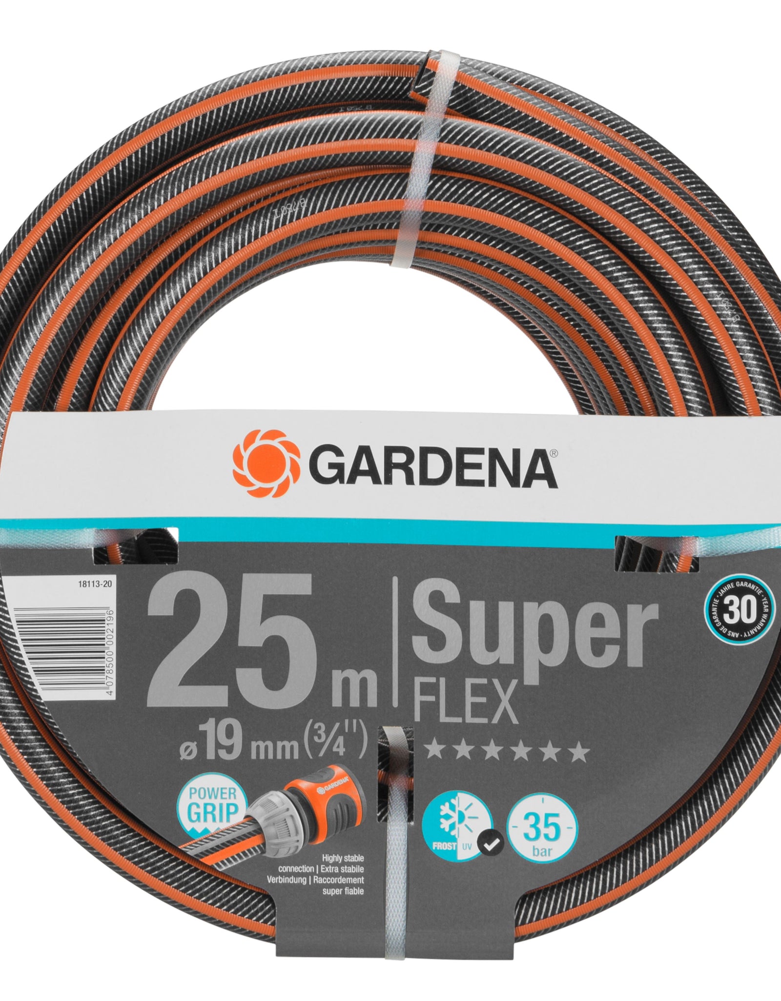GARDENA Premium SuperFLEX Hose 19mm  (3/4") x 25m