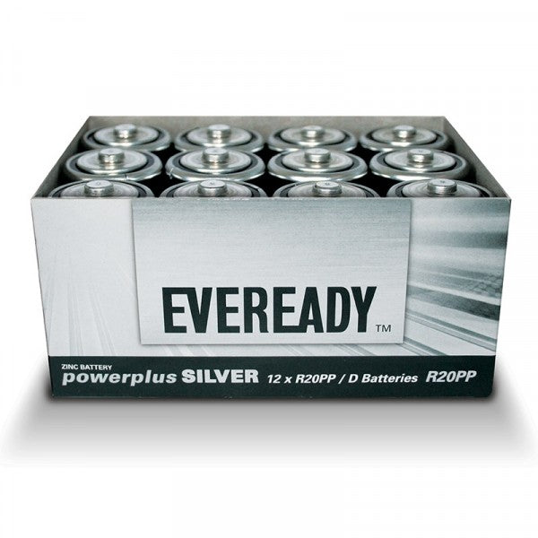 Eveready Battery R20pp D Cell Tray of 12
